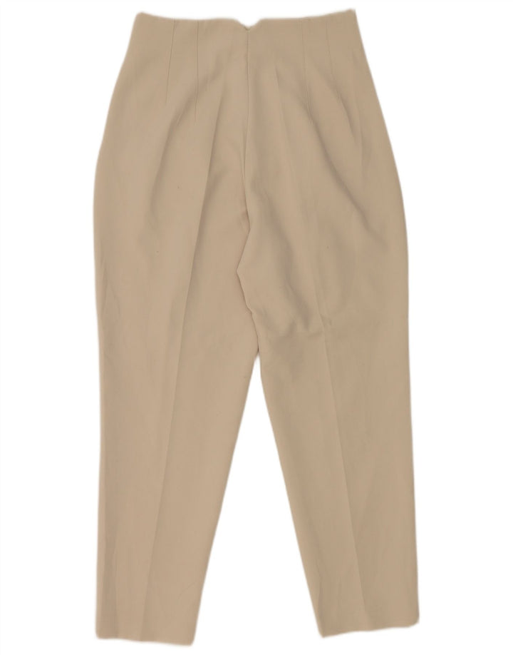 Zara Γυναικείο κοστούμι κωνικό παντελόνι Medium W28 L26 Off White Polyester