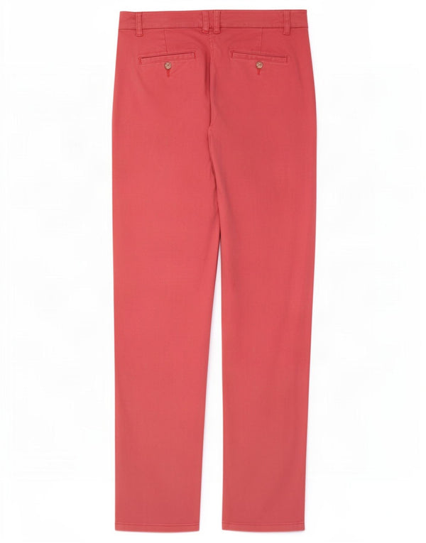 Joules γυναικείο ίσιο παντελόνι Chino UK 12 Medium W32 L30 Ροζ βαμβακερό