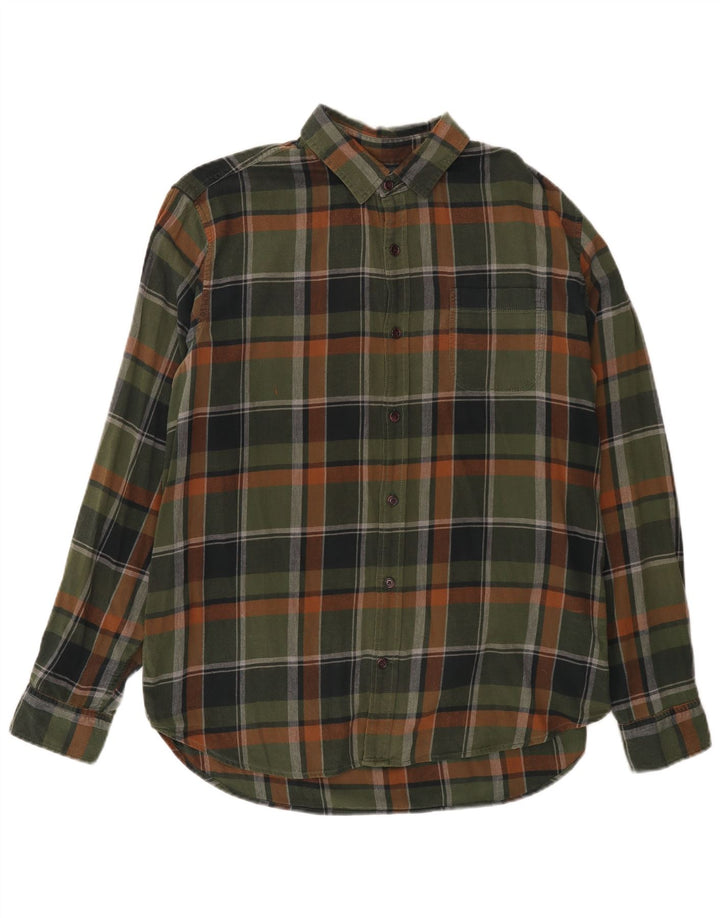 Ανδρικό φανελένιο πουκάμισο Gap Standard Fit, Μεγάλο Πράσινο Βαμβακερό