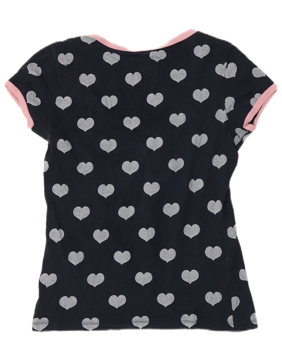 Γυναικείο μπλουζάκι Converse Abstract Pattern Top UK 12 Medium Navy Blue Heart