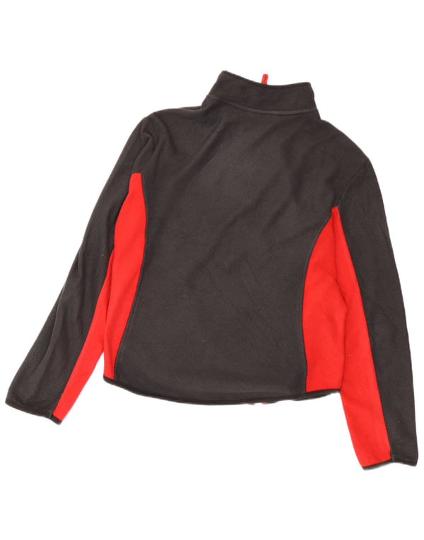 Marks & Spencer Γυναικείο Fleece Jacket UK 12 Medium Red Colorblock Polyester
