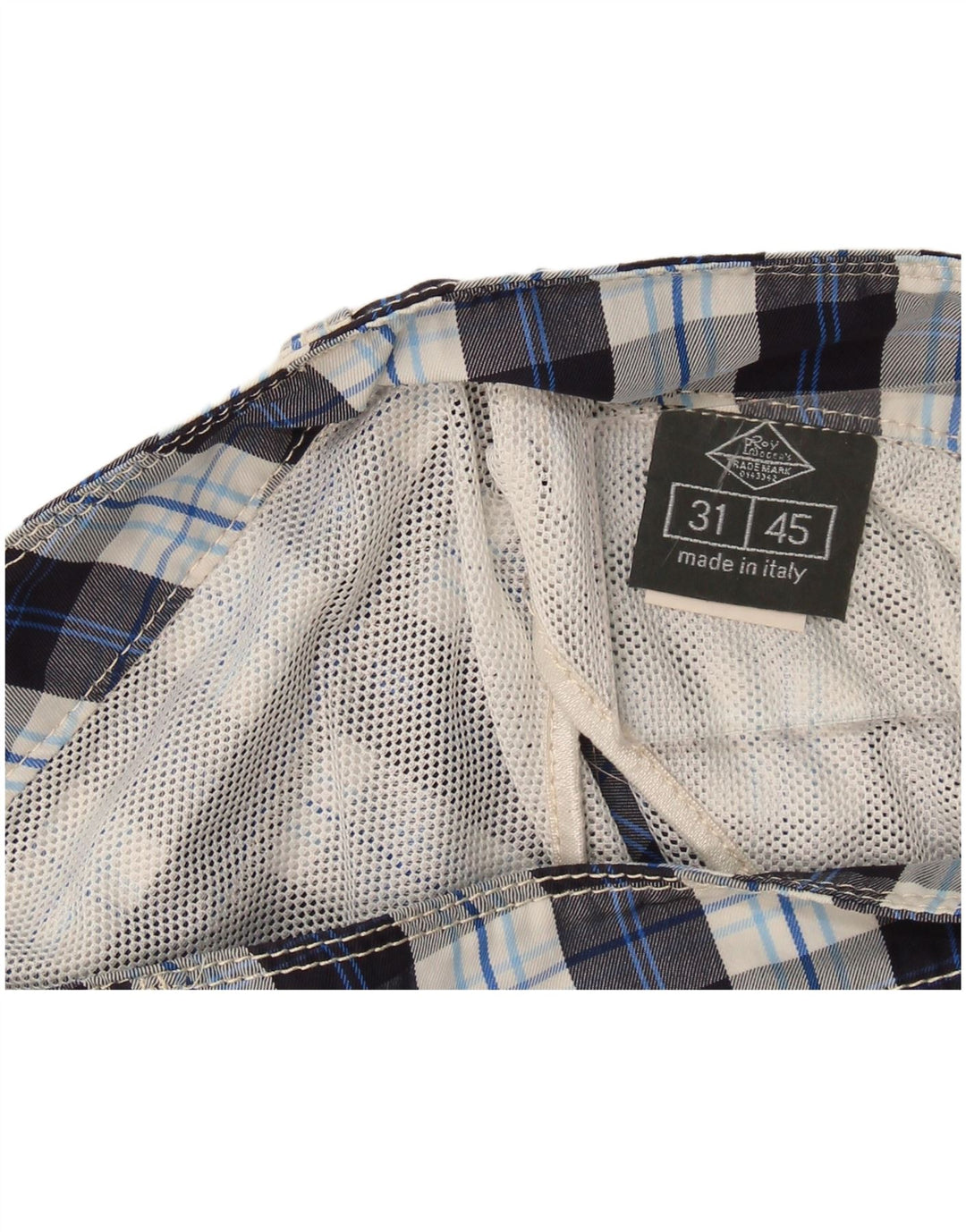 Roy Rogers Ανδρικό σορτς casual W31 Medium Navy Blue Check Polyester