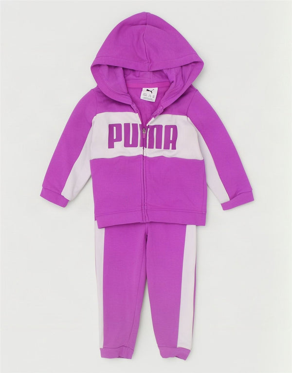 Puma Baby Girls Graphic Ολόσωμη φόρμα 9-12 μηνών Purple Colourblock