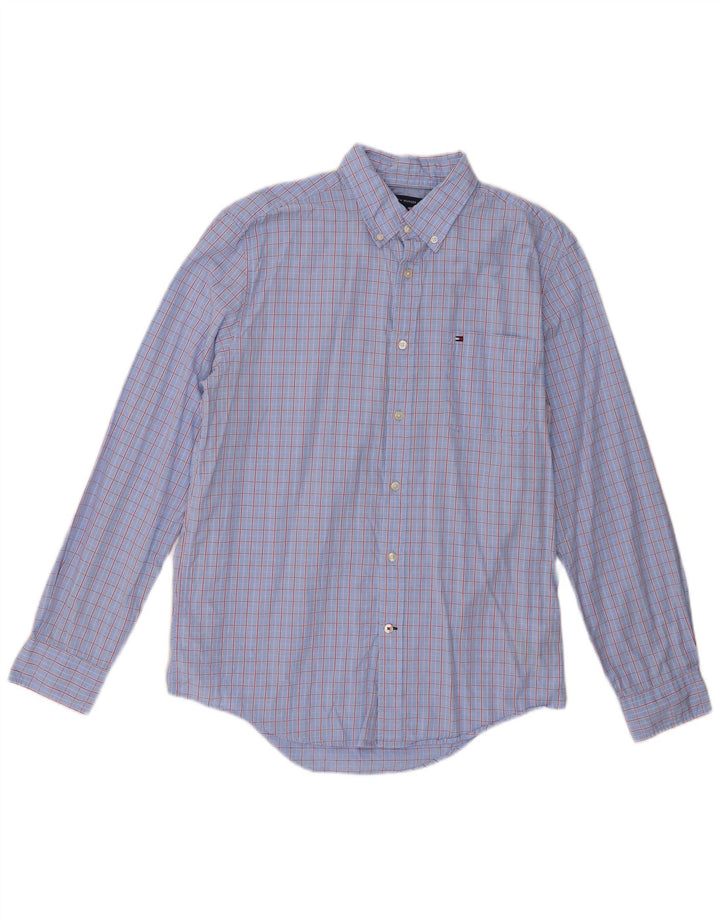 Ανδρικό πουκάμισο Tommy Hilfiger Large Blue Check Cotton
