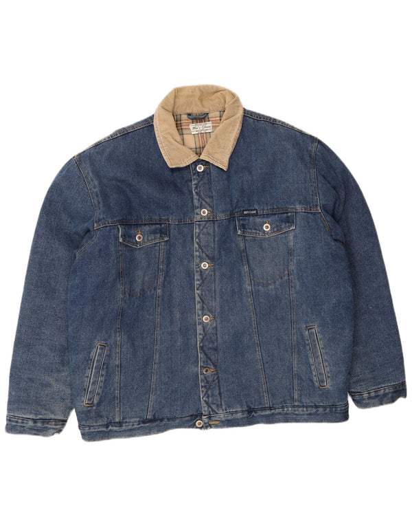 Vintage Ανδρικό Sherpa Τζιν Μπουφάν UK 44 2XL Μπλε Βαμβακερό