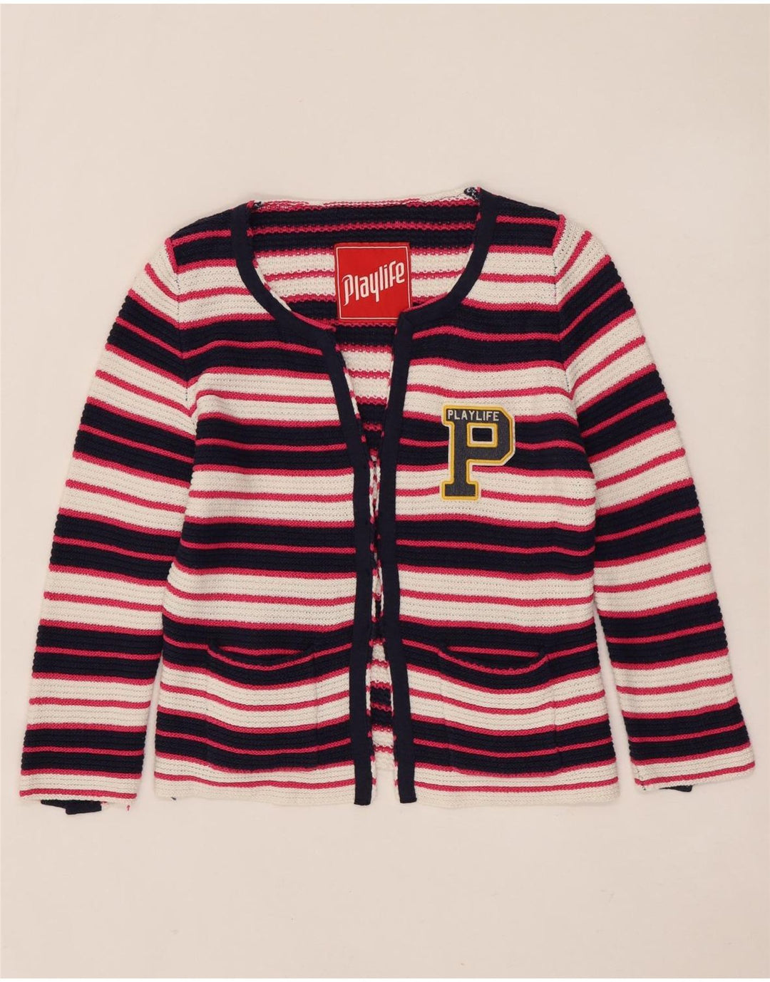 Playlife Γυναικείο Crop γραφικό ζακέτα UK 14 Μεγάλο πολύχρωμο