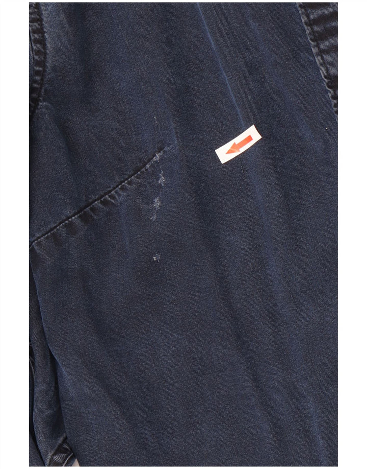 Lee γυναικείο τζιν πουκάμισο UK 10 Small Navy Blue Lyocell