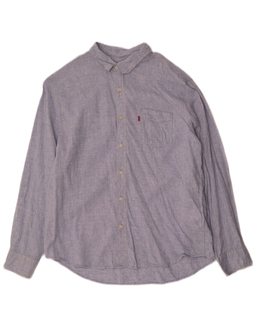 Ανδρικό πουκάμισο Levi's Standard μεγάλο μπλε λινό