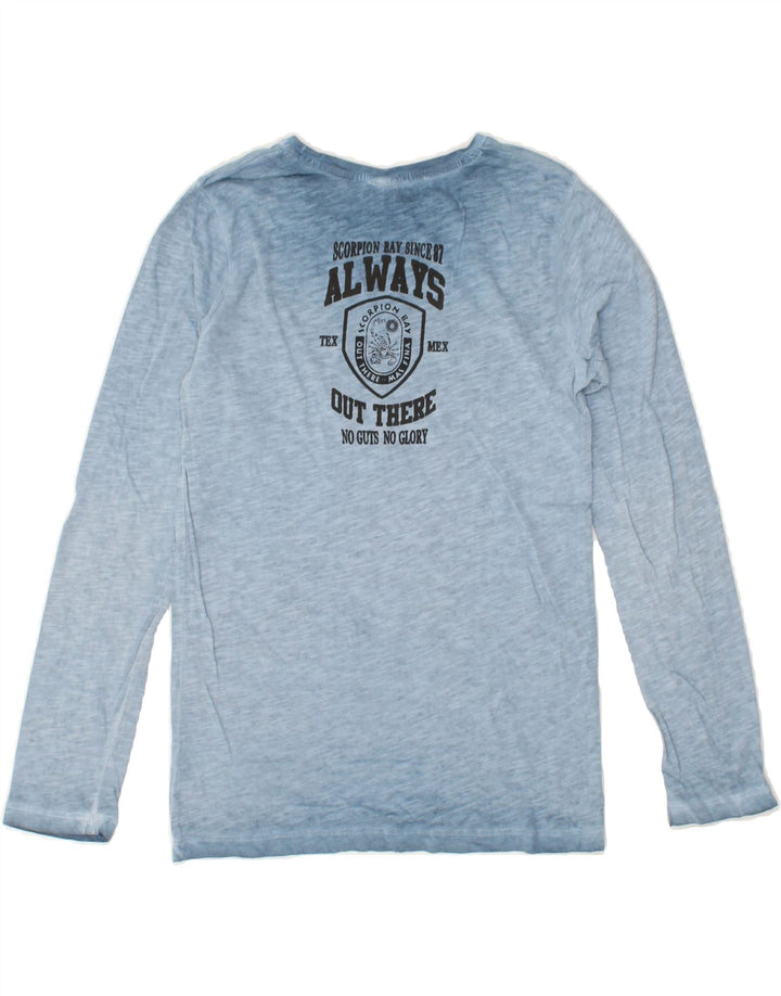 SCORPION BAY Boys Graphic Top Long Sleeve 13-14 Years Large  Blue Cotton | Vintage Scorpion Bay | Thrift | Second-Hand Scorpion Bay | Used Clothing | Messina Hembry 