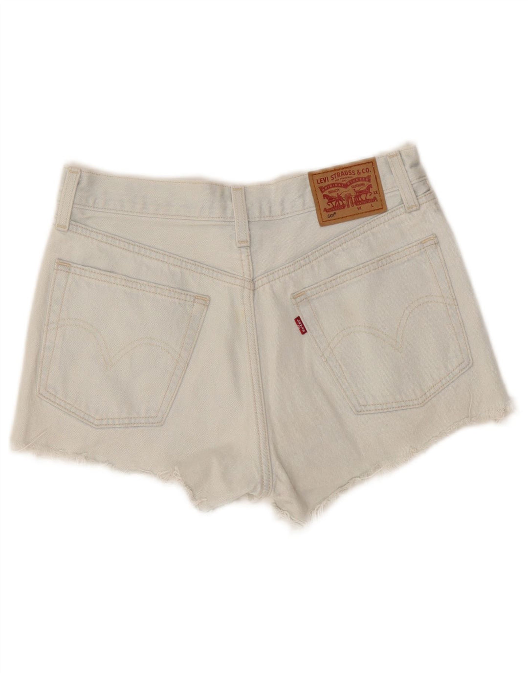 Levi's Womens 501 Distressed τζιν σορτς W26 μικρό μπλε βαμβακερό