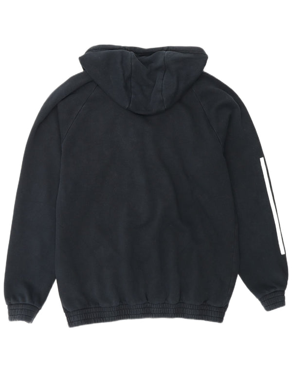 Ανδρικό πουλόβερ με κουκούλα με φερμουάρ Adidas UK 42/44 Μεγάλο μπλε βαμβακερό