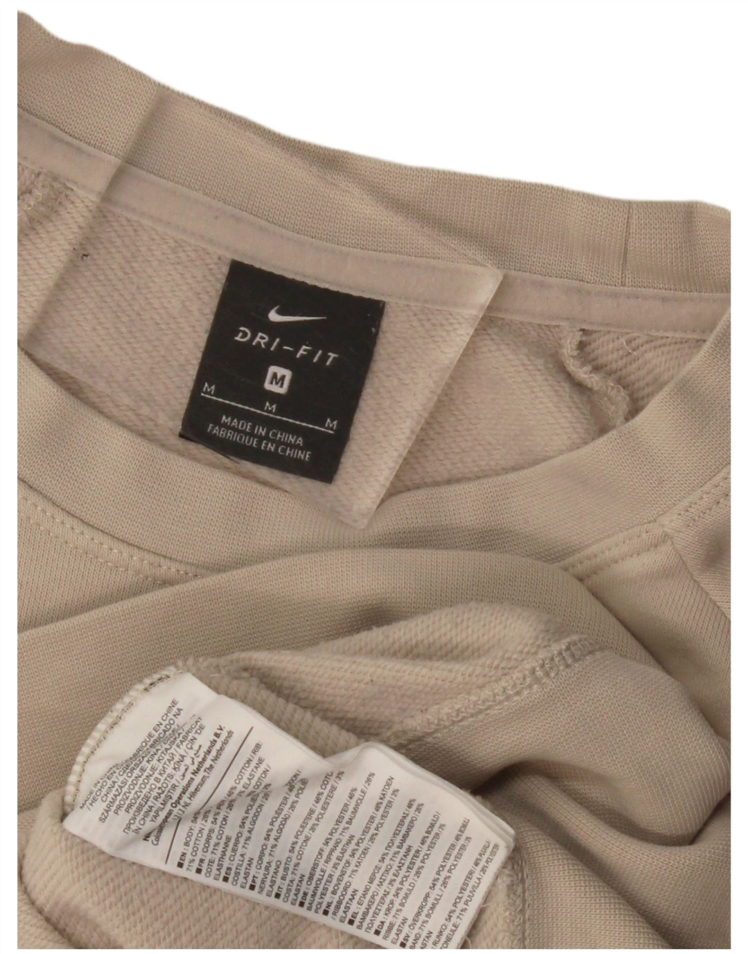 Γυναικείο γραφικό υπερμεγέθη φούτερ Nike Dri Fit Jumper UK 14 Medium Grey