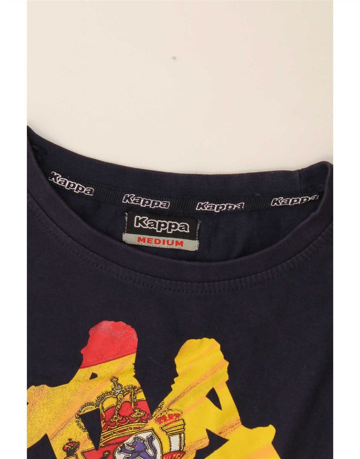 Kappa Γυναικείο T-Shirt Top UK 14 Medium Navy Blue