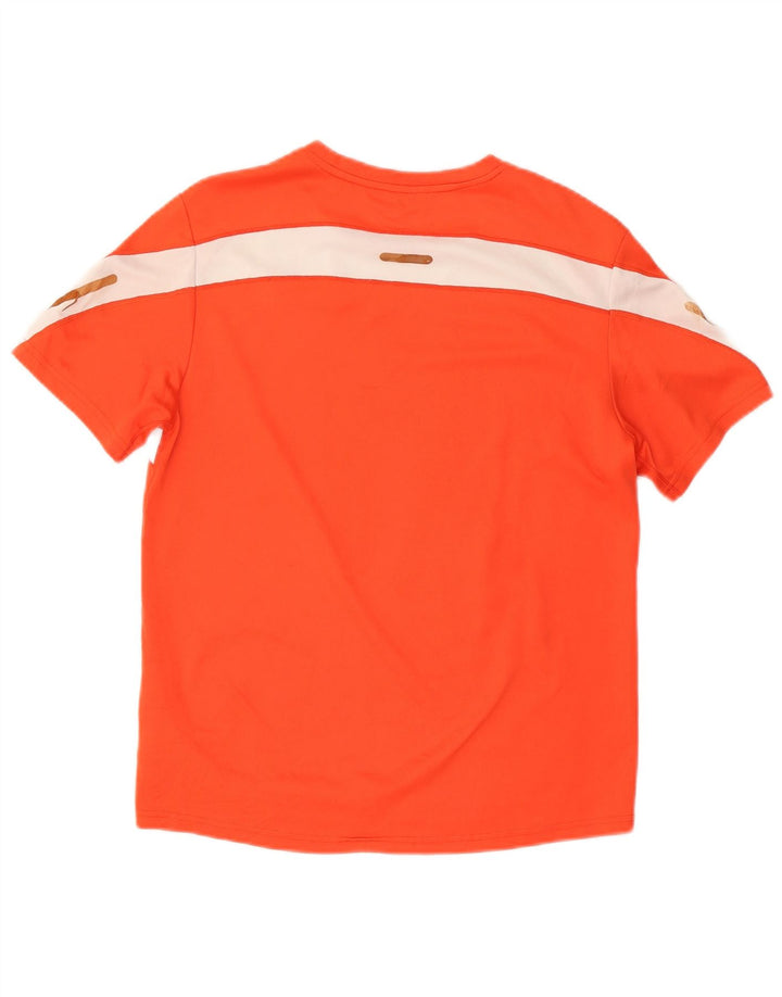 Ανδρικό T-Shirt New Balance Top Medium Orange Colourblock Πολυεστέρας