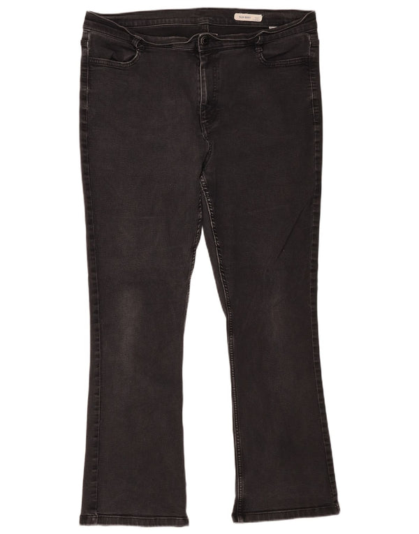 Marks & Spencer Γυναικεία Slim Bootcut Jeans UK 18 XL W40 L28 Μαύρο βαμβακερό