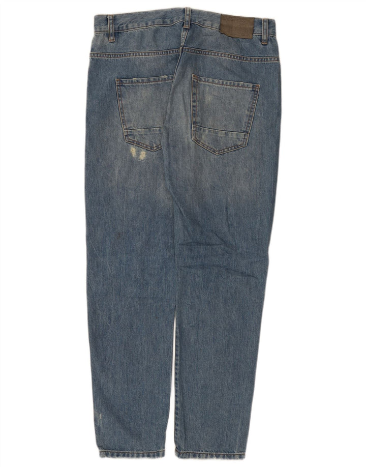 Zara Mens Distressed Slim Jeans EU 40 Medium W31 L28 Blue