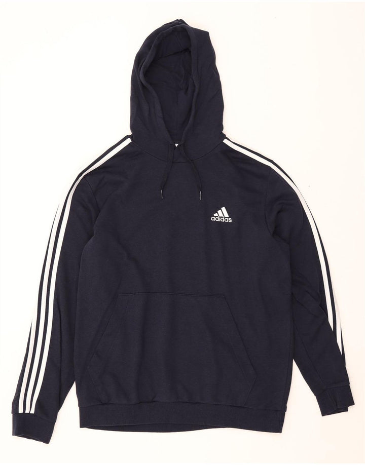 Adidas Ανδρικό Hoodie Jumper XL Navy Blue Cotton