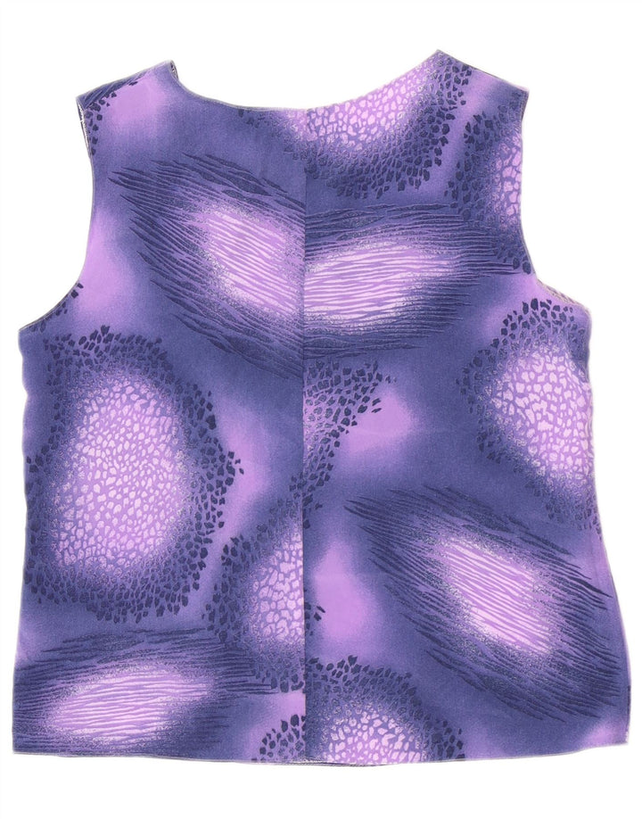 Vintage γυναικεία αμάνικη μπλούζα τοπ IT 44 Medium Purple Spotted