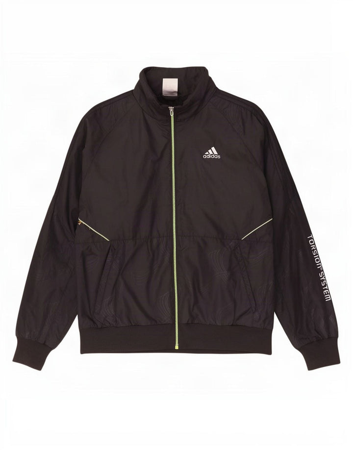 Ανδρική αθλητική φόρμα γραφικών Adidas Top Jacket μεσαίο μαύρο πολυεστέρα