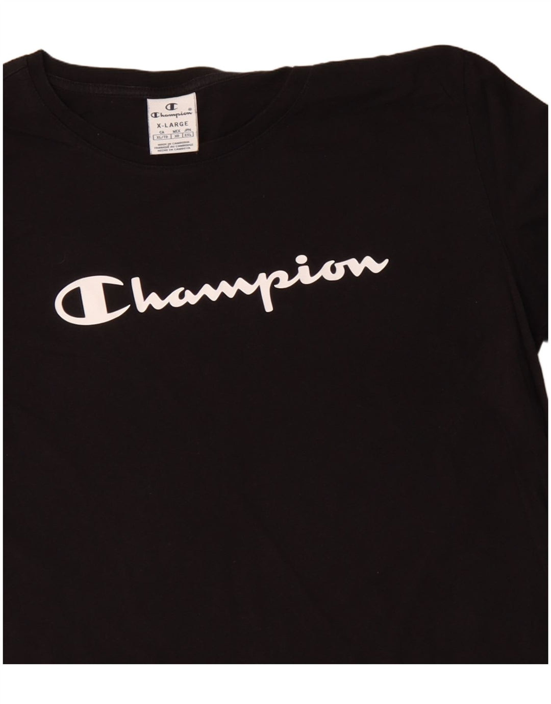 Γυναικείο T-Shirt CHAMPION Top UK 18 XL Μαύρο