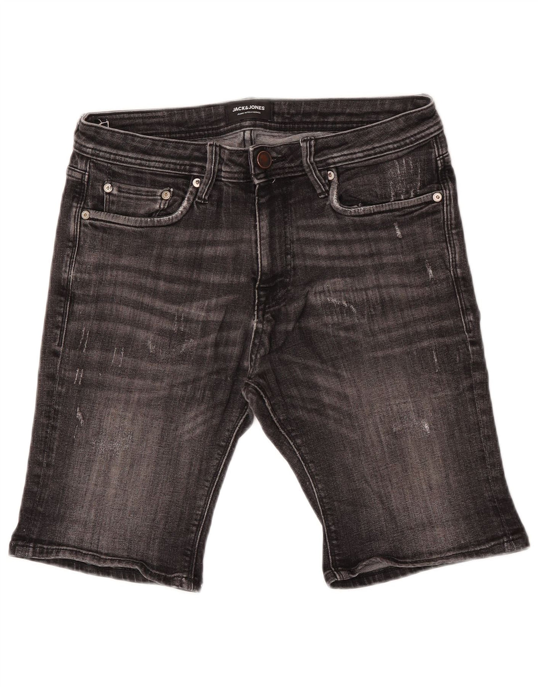 Jack & Jones Ανδρικό τζιν σορτς ταλαιπωρημένο μικρό W30 γκρι βαμβακερό