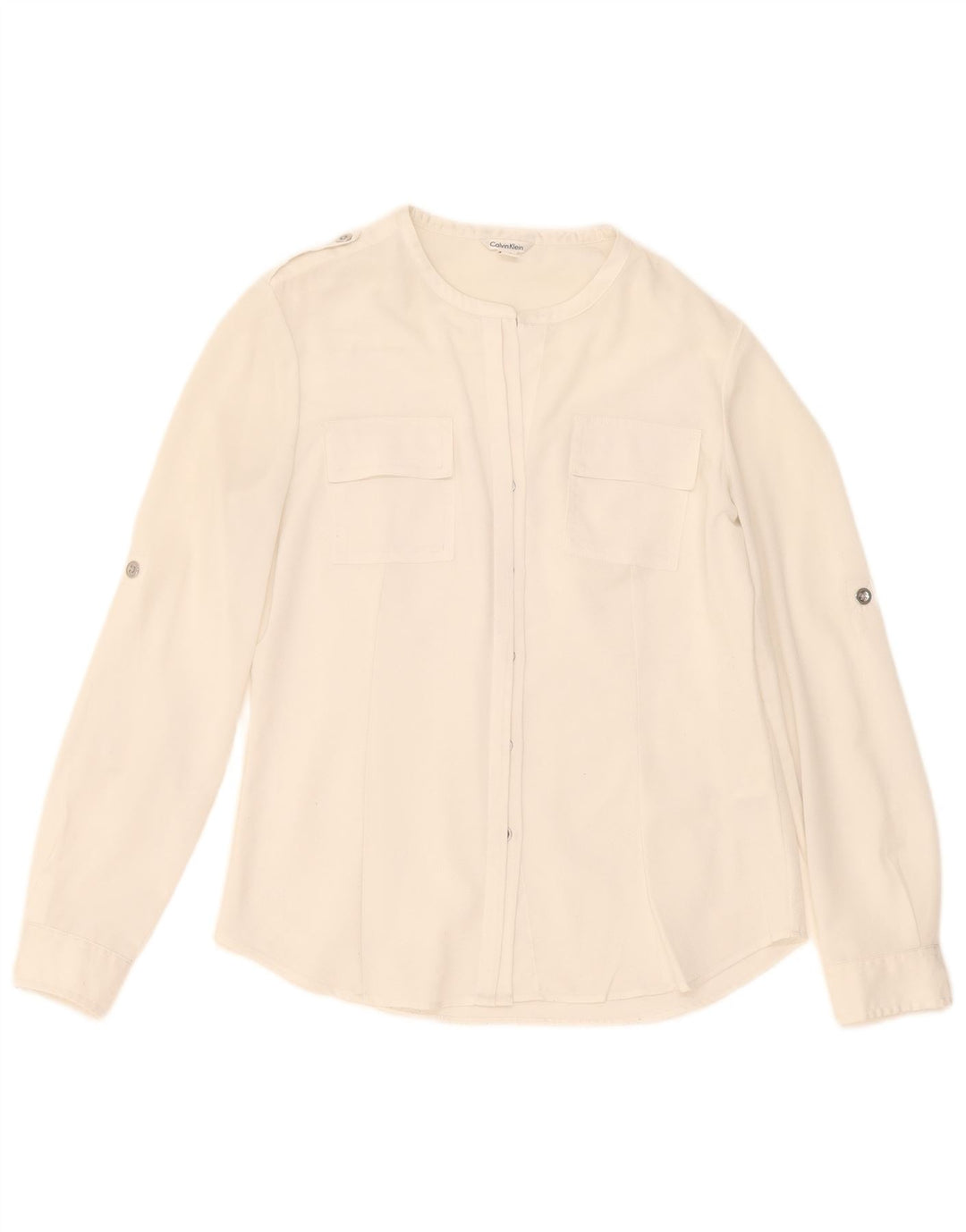 Γυναικεία μπλούζα Calvin Klein UK 10 Small White Polyester
