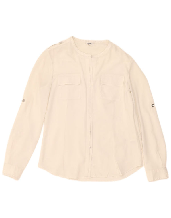 Γυναικεία μπλούζα Calvin Klein UK 10 Small White Polyester