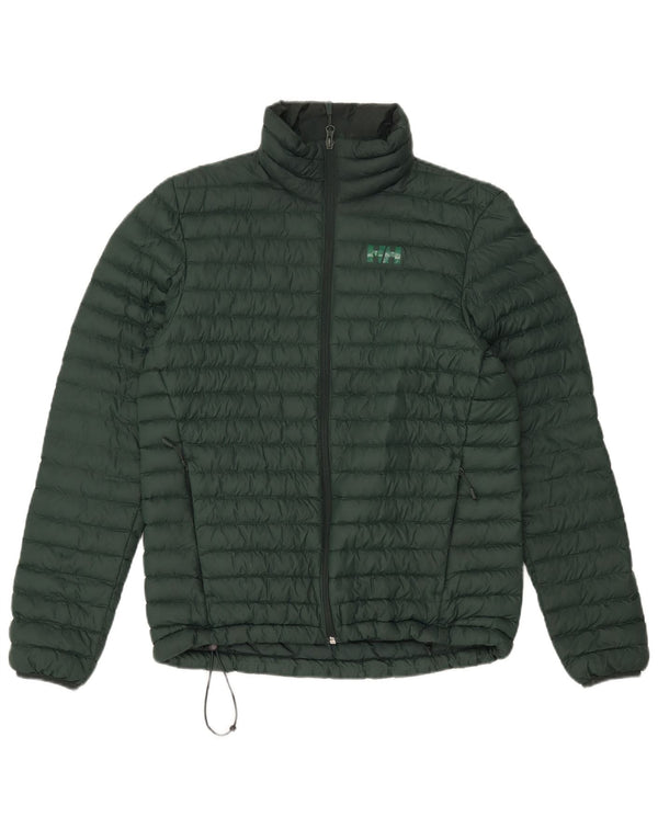 HELLY HANSEN Mens Relaxed Fit Padded Jacket UK 36 Small Green Polyamide