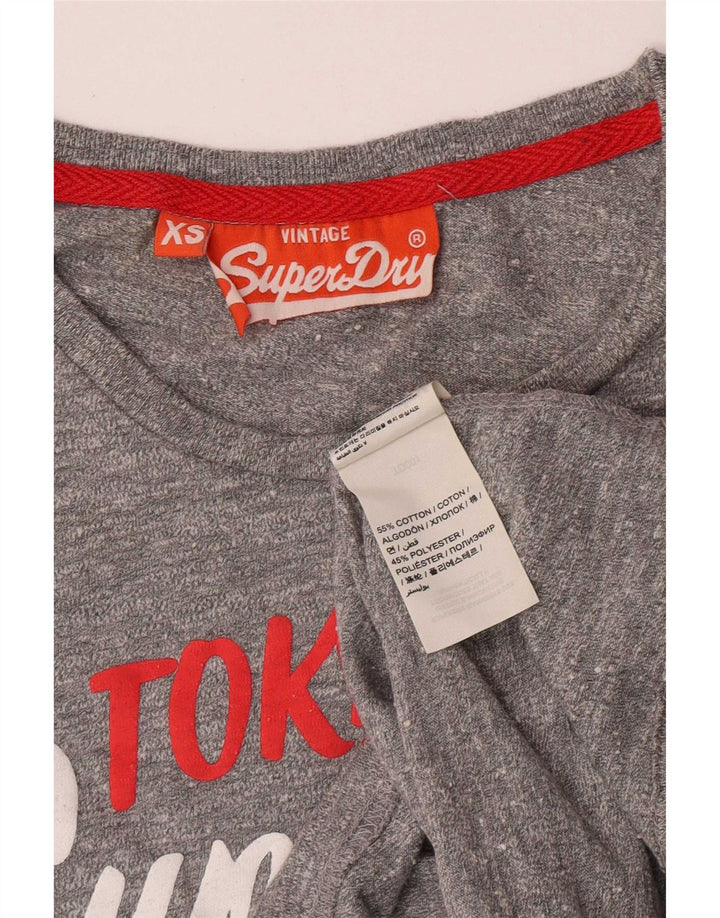Ανδρικό T-Shirt κανονικό γραφικό Superdry Top XS Γκρι βαμβακερό