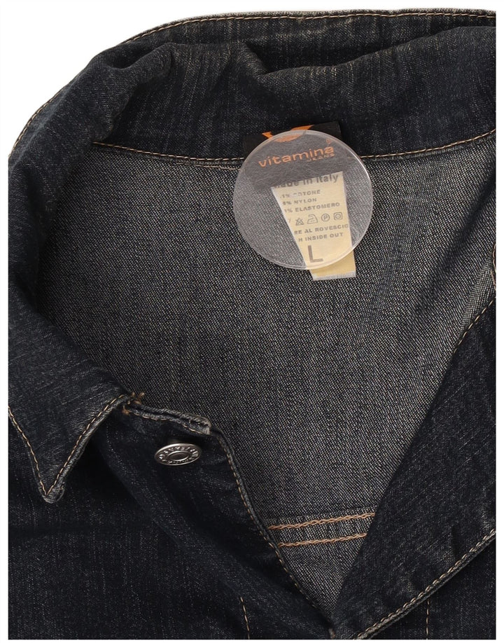 Ανδρικό τζιν Jacket Vitamina UK 40 Large Navy Blue από βαμβάκι