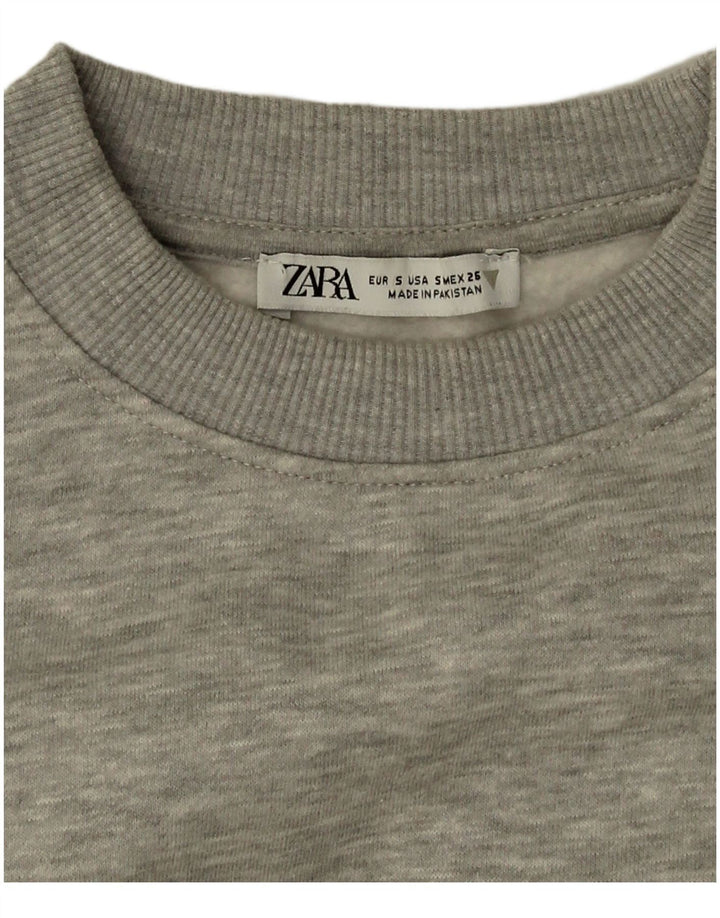 Zara γυναικεία φούτερ υπερμεγέθης φόρμας UK 10 Small Grey Flecked