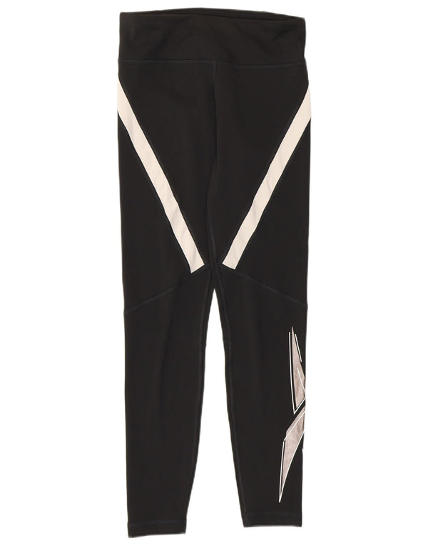 Γυναικεία Reebok Speed Wick leggings UK 8/10 Small Black Colourblock Polyester