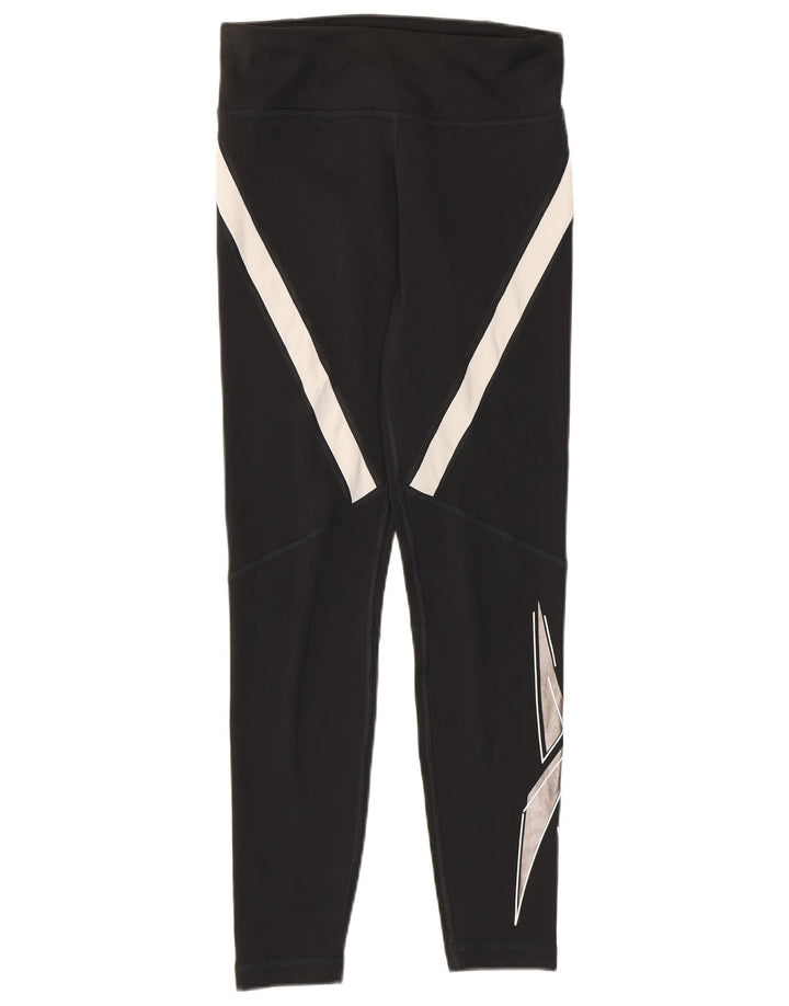 Γυναικεία Reebok Speed Wick leggings UK 8/10 Small Black Colourblock Polyester