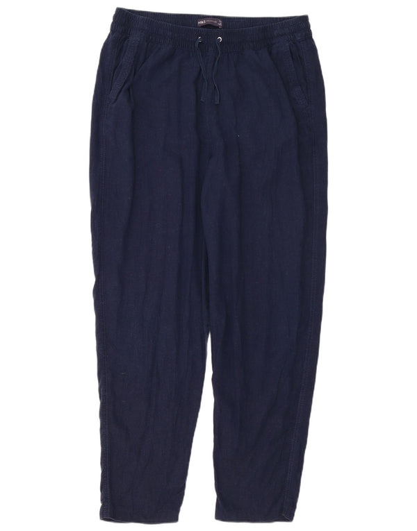 Marks & Spencer Γυναικείο ψηλόμεσο παντελόνι Chino UK 14 Large W32 L28 Navy B