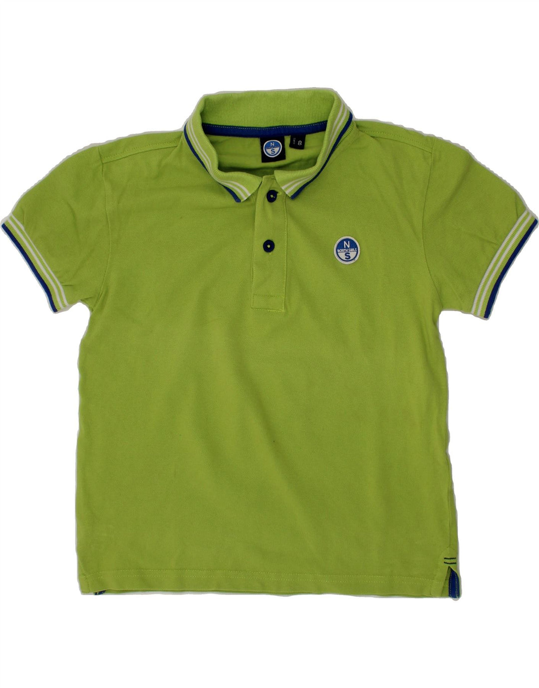 NORTH SAILS Boys Polo Shirt 7-8 Years Green Vintage North Sails and Second-Hand North Sails from Messina Hembry 