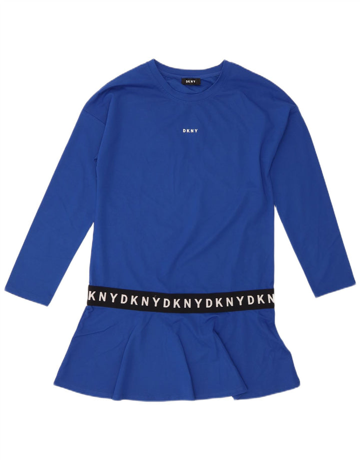 Dkny Γυναικείο μακρυμάνικο τουνίκ τοπ UK 14 μεσαία μπλε βισκόζη