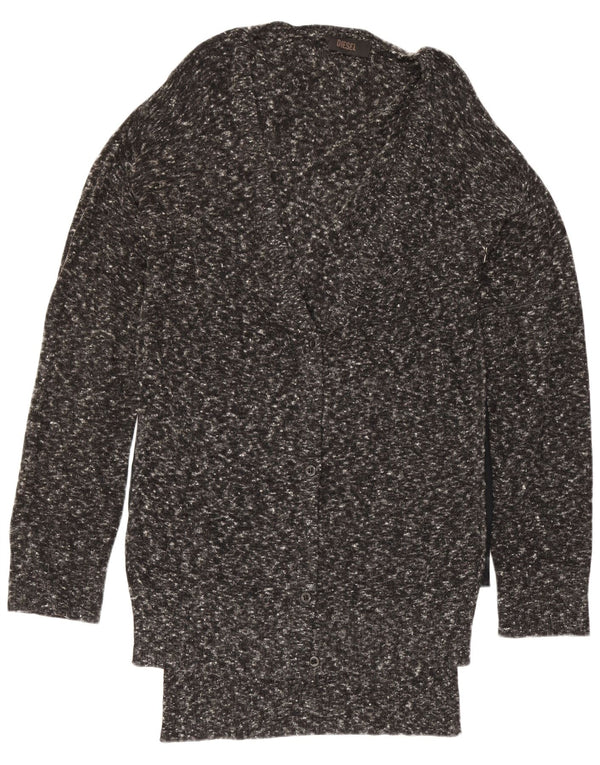 Diesel Γυναικείο Longline Oversized Ζακέτα UK 10 Small Grey Flecked