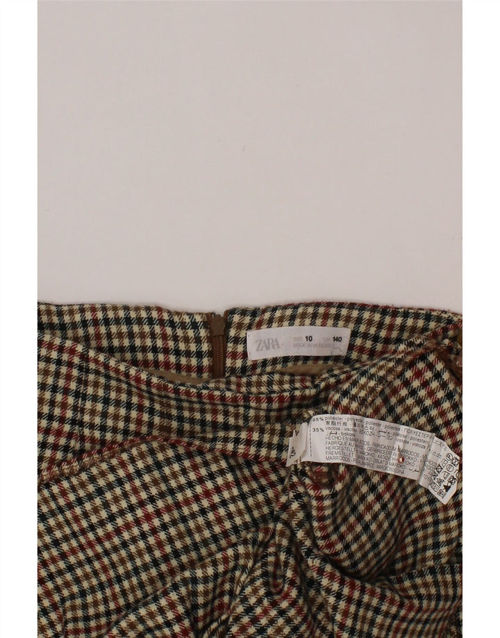 ZARA Girls Skort 9-10 Years Πολύχρωμο Houndstooth Πολυεστέρας