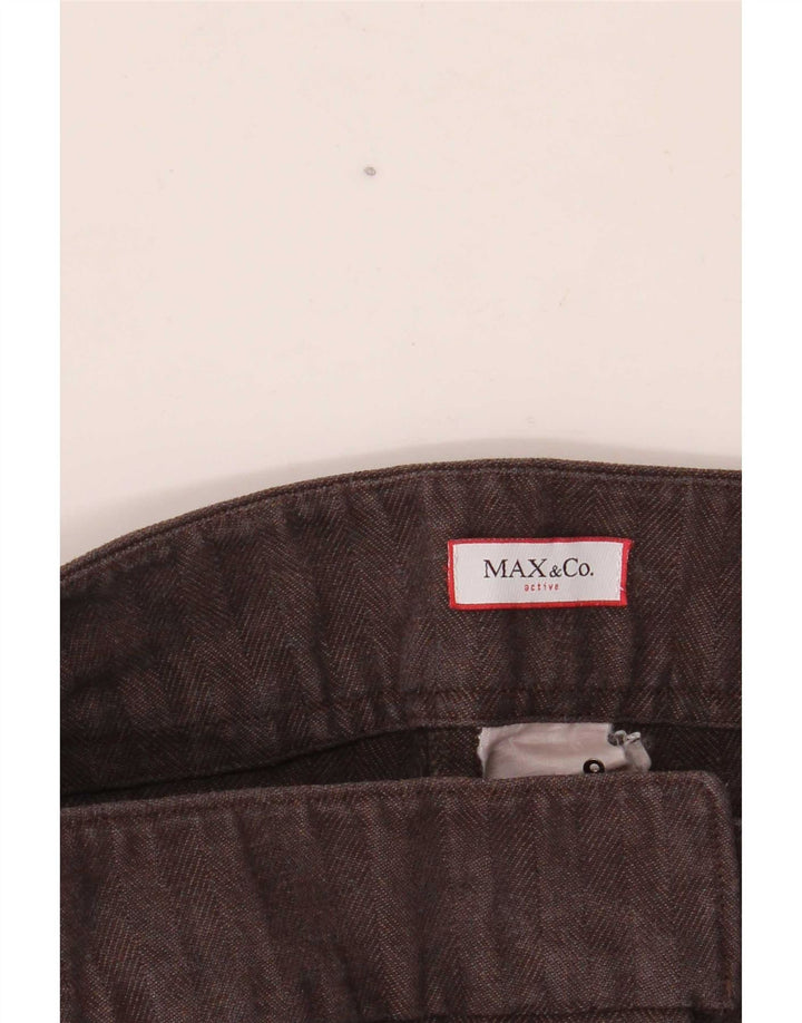 Max & Co. Γυναικείο Slim Suit Παντελόνι W30 L30 Καφέ Ψαροκόκκαλο