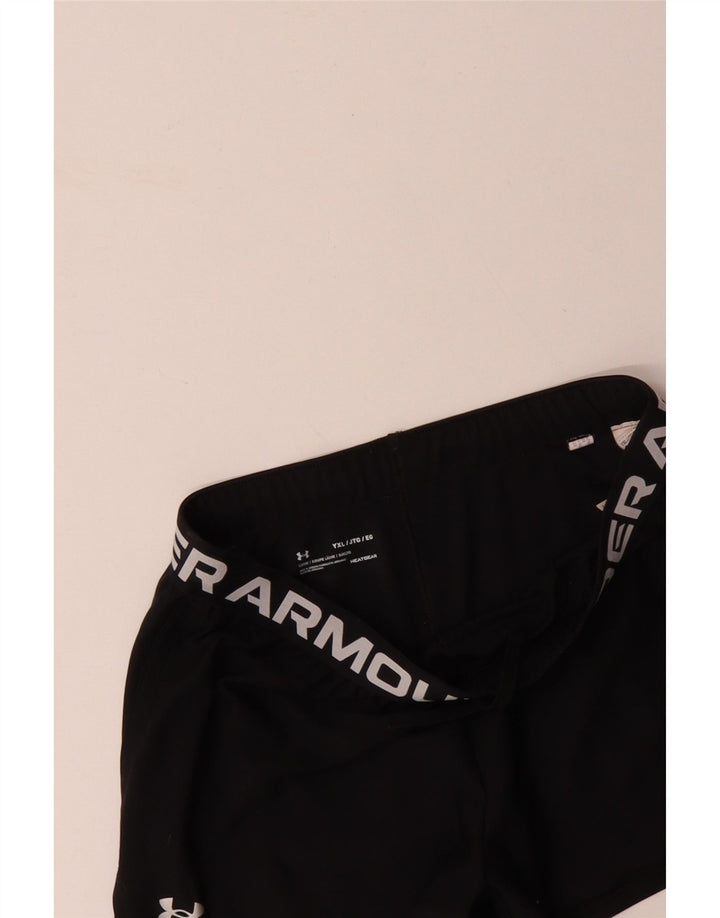 Γραφικό αθλητικό σορτς για κορίτσια UNDER ARMOR 13-14 ετών XL μαύρο πολυεστέρα