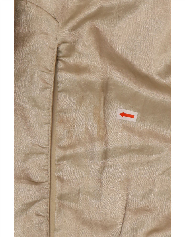 OLLY & CO Γυναικείο Δερμάτινο Παλτό UK 10 Small Beige Leather