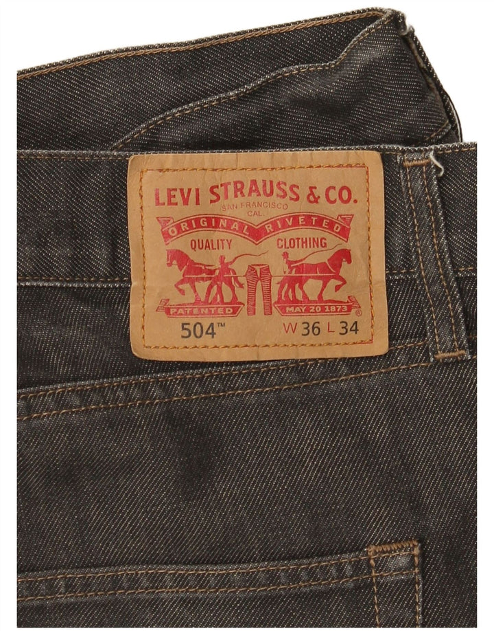 Levi's Mens 504 Straight Jeans W36 L34 Grey