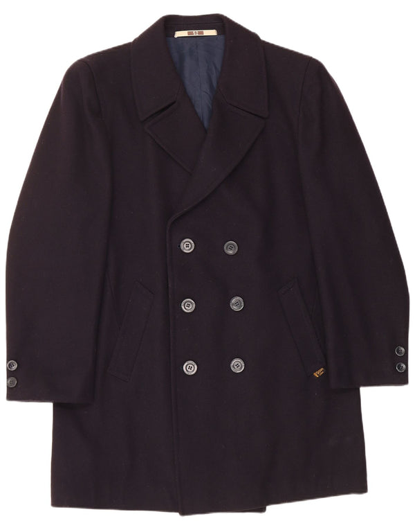 Vintage Ανδρικό Παλτό μπιζελιού IT 52 XL Navy Blue Viscose