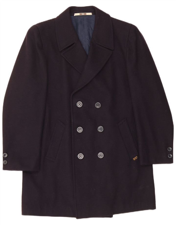 Vintage Ανδρικό Παλτό μπιζελιού IT 52 XL Navy Blue Viscose