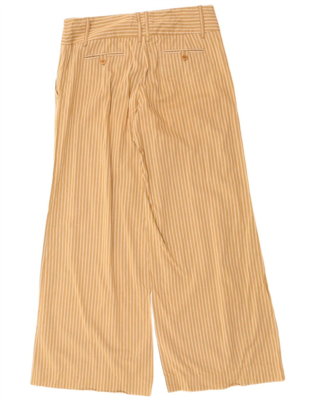 MAX MARA Γυναικείο φαρδύ παντελόνι casual US 10 μεγάλο W34 L32 καφέ ριγέ