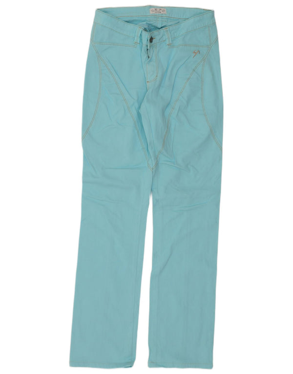 9.2 από Carlo Chionna Γυναικείο ίσιο casual παντελόνι W28 L30 τιρκουάζ