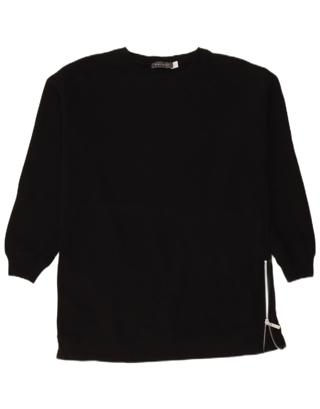 Γυναικείο φούτερ μακριού μεγάλου μεγέθους MINT VELVET UK 10 Small Black