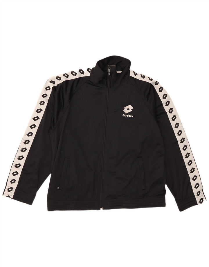 Ανδρική φόρμα γραφικών Lotto Top Jacket Large Black Colourblock