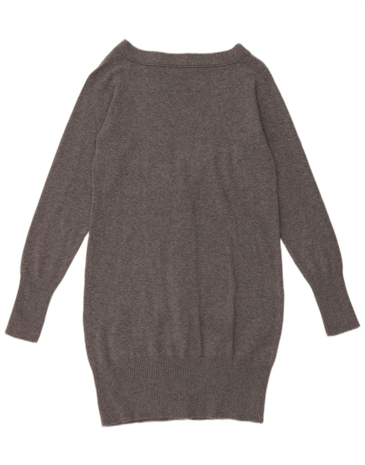 Γυναικείο πουλόβερ Zara Longline Cardigan UK 12 Medium Grey