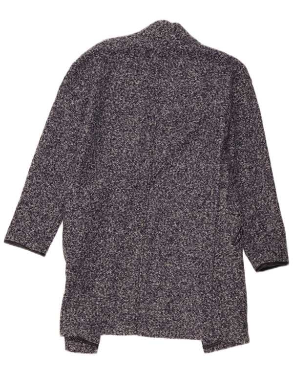 Marks & Spencer Γυναικείο ανοιχτό πανωφόρι UK 8 Small Navy Blue Flecked Polyester